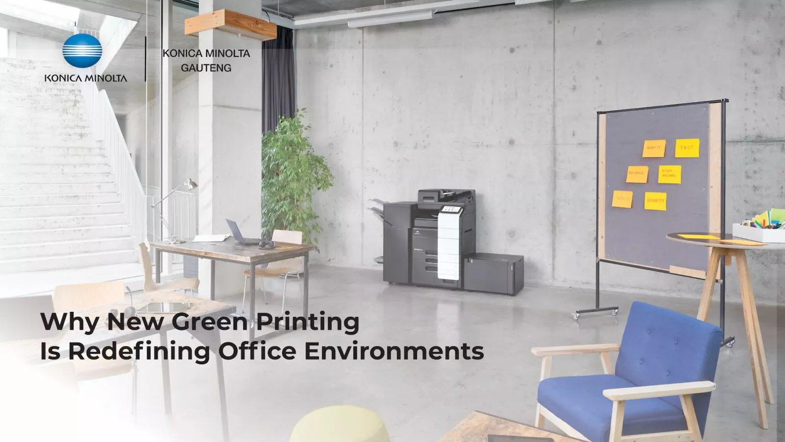 This is an image of an article about Green Printing _ Konica Minolta Gauteng