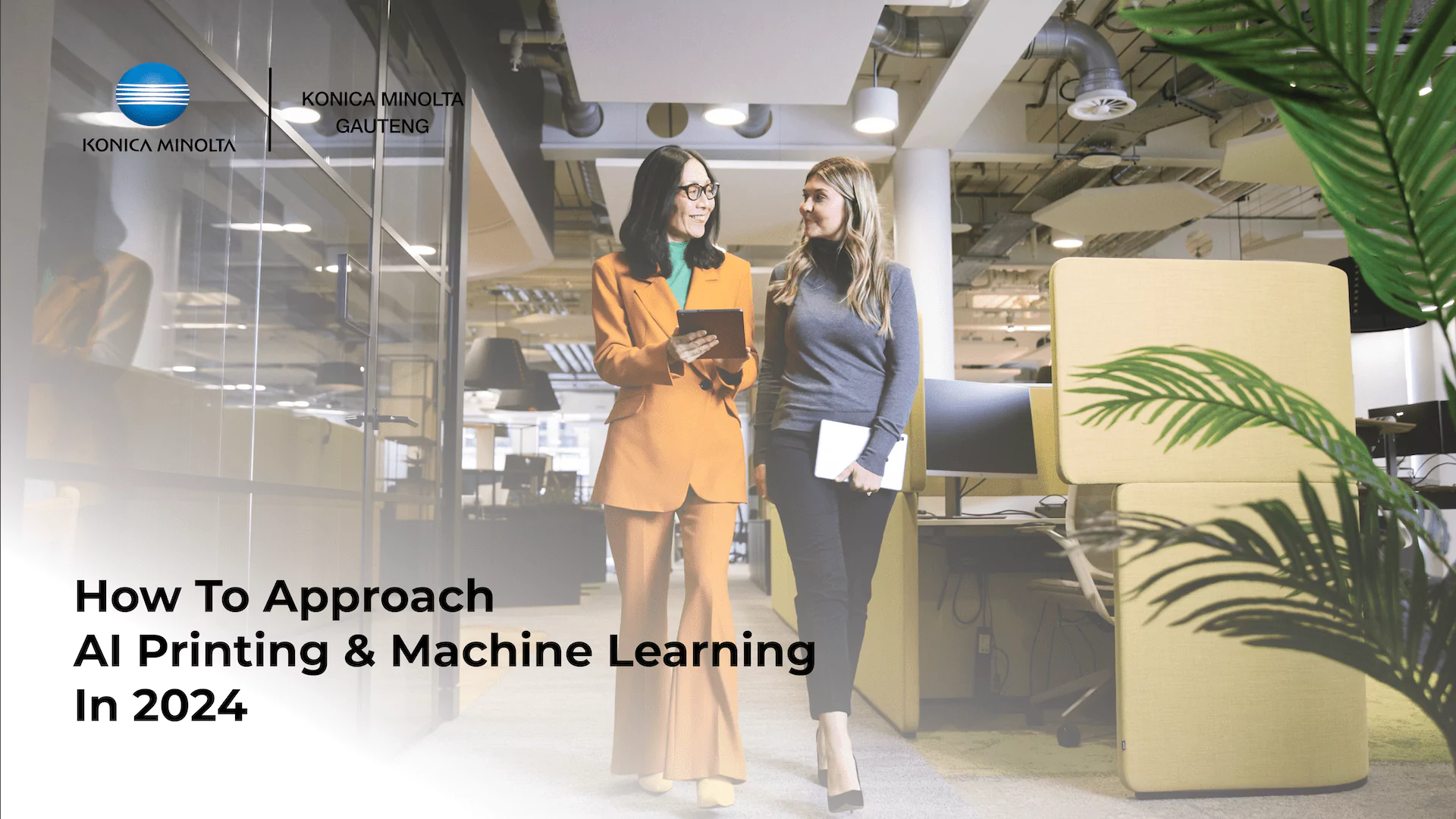 This is an image of an article about How To Approach AI Printing & Machine Learning In 2024 - Konica Minolta Gauteng